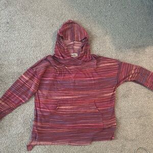 Striped Pink Hoodie Sweatshirt